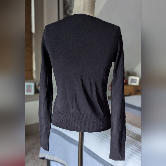 Black Ruffled Cardigan - Picture 4 of 6